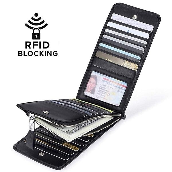 RFID Blokkerende Bifold Multi Kaart Case Portemonnee Met Ritszak Mannen/Vrouwen Kaartenhouder Portemonnee 2025 - $20.99 –P2