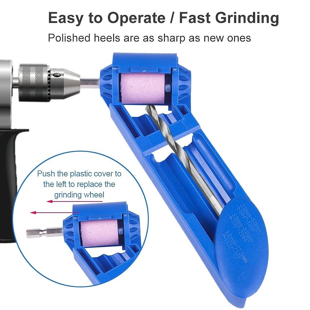 Portable Drill Bit Sharpener Corundum Resisting Drill Polishing Corundum Grinding Wheel Tool Grinder Wheel Tool 2.0-12.5mm Drill Bits 2025 - $8.99 –P2