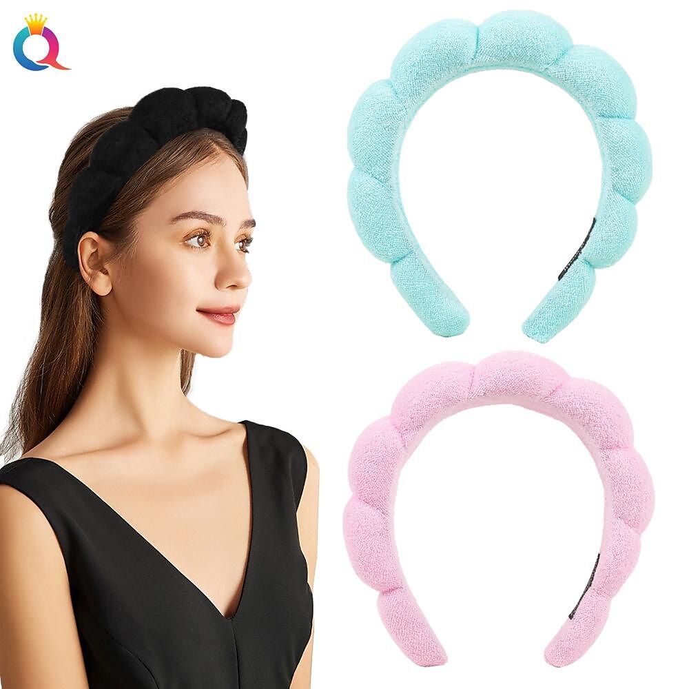 Spa Fascia per le donne, Spugna Spa Fascia per il lavaggio del viso, Makeup  Headband Skincare Headband Puffy Spa Headband