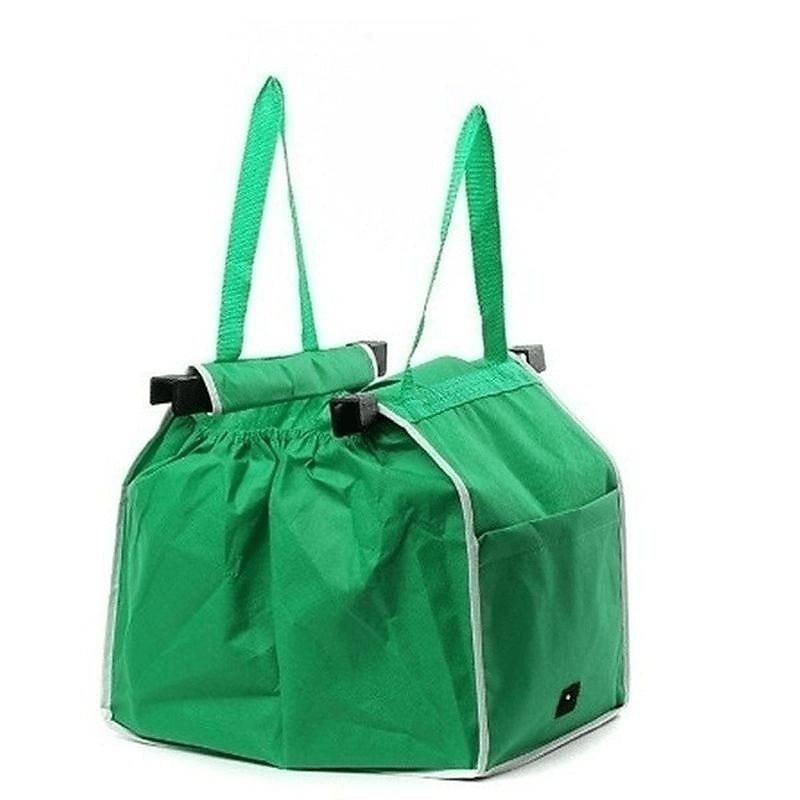 zahuštěný zelený supermarket košík nákupní taška skladování látková taška netkaná kabelka tv product grab bag 2025 - $10.49 –P1