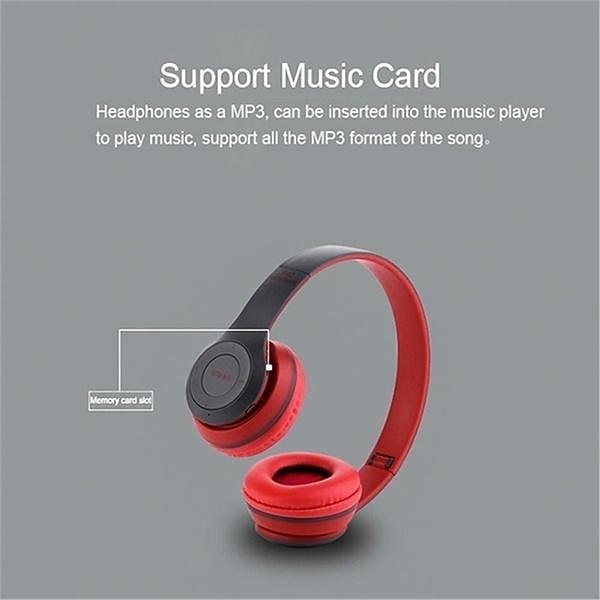 2025年 P47 ヘッドセット無線Bluetoothステレオヘッドフォン折りたたみ式スポーツイヤフォンハンズフリー、TFメモリーカード、MP3プレイヤーAndroid用サポート コレクション – $16.99 –P5