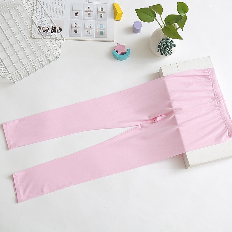 Kinderen Voor meisjes Legging Effen Kleur Actief School Katoen 7-13 jaar Zomer Zwart Wit Blozend Roze 2025 - $7.99 –P9
