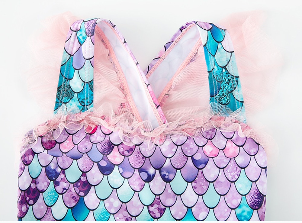 Meerjungfrau Ariel Meerjungfrau Bademode Bikini Badeanzüge Aktiv Süß for Mädchen Kinder 2026 - $34.99 –P2