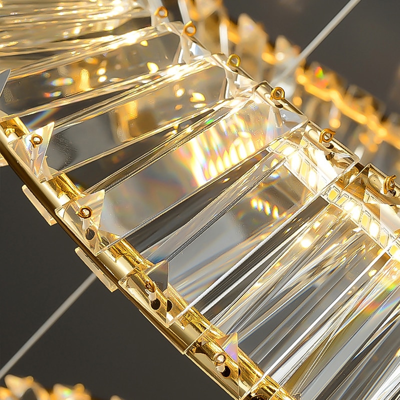 80 cm Circle / Round Design Pendant Light Crystal Sputnik Electroplated Modern 220-240V 2025 - $619.09 –P2