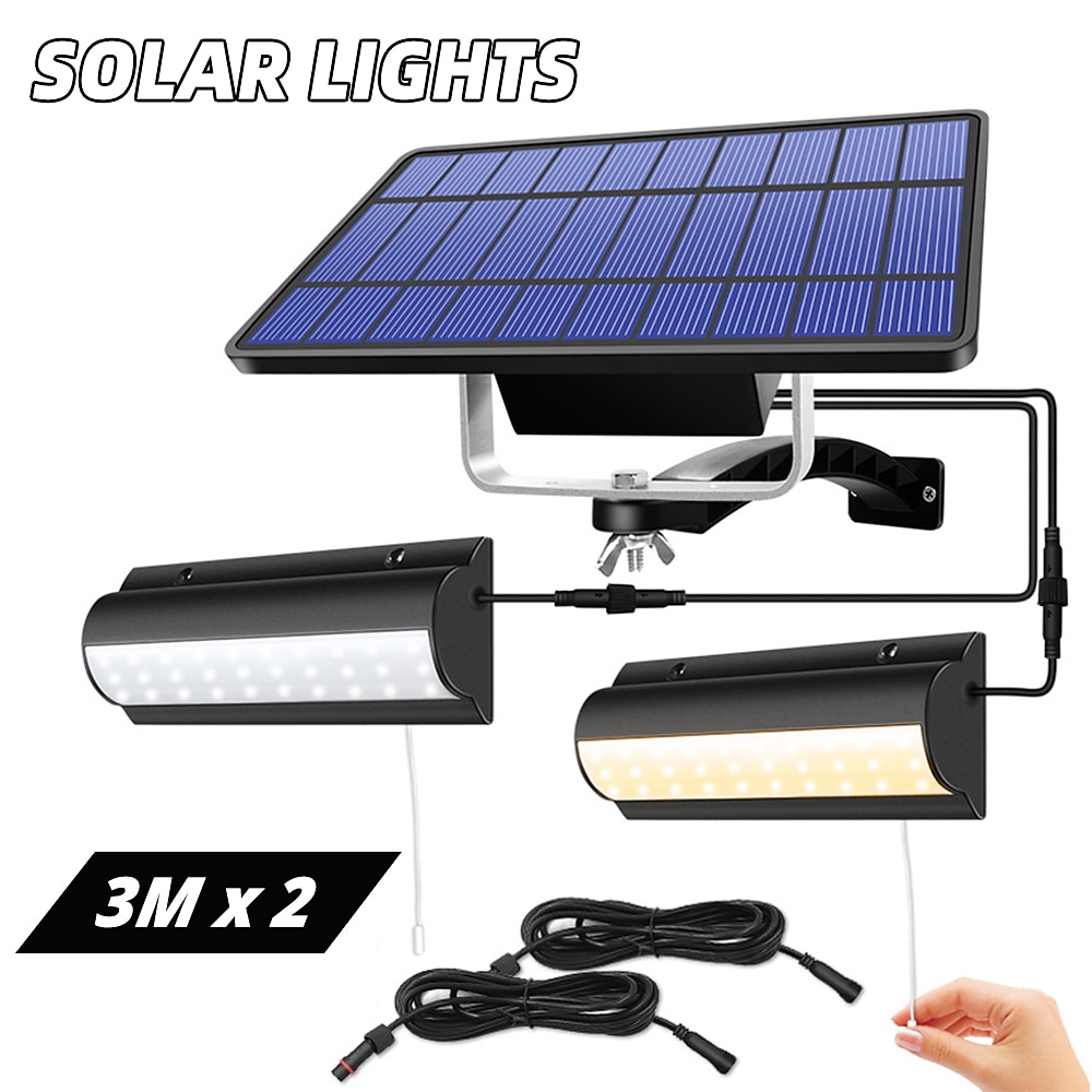 zonne-licht buiten hanglamp automatische sensor schakelaar dubbele kop tuinverlichting gebruikt in tuinen werven binnenshuis etc. 2025 - $60.99 –P1