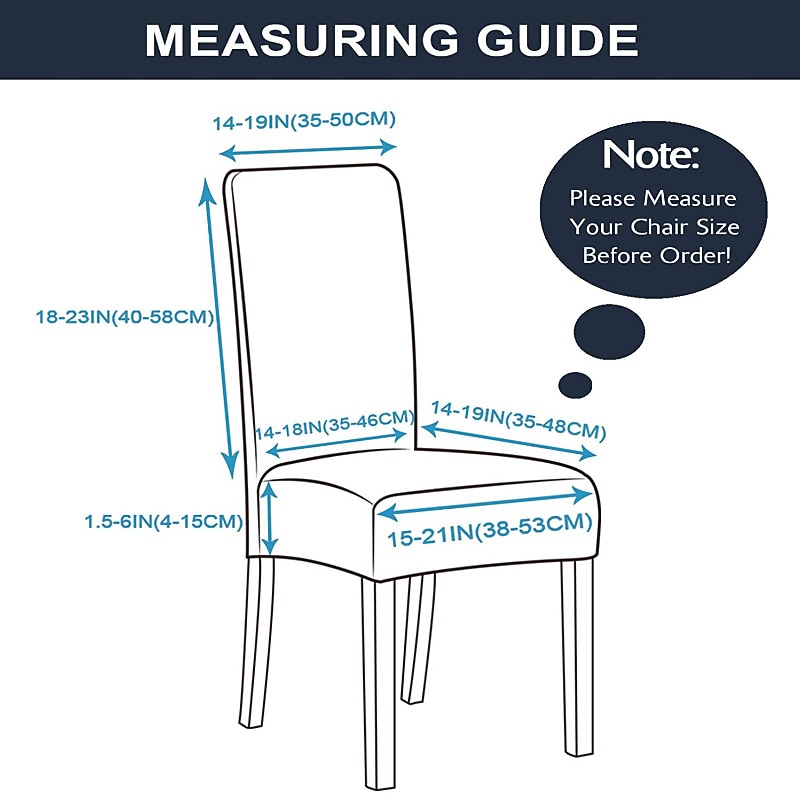 Water Repellent Dining Chair Cover Stretch Chair Seat Slipcover Spandex with Elastic Bottom Protector for Dining Room Wedding Ceremony Durable Washable 2026 - $14.99 –P1