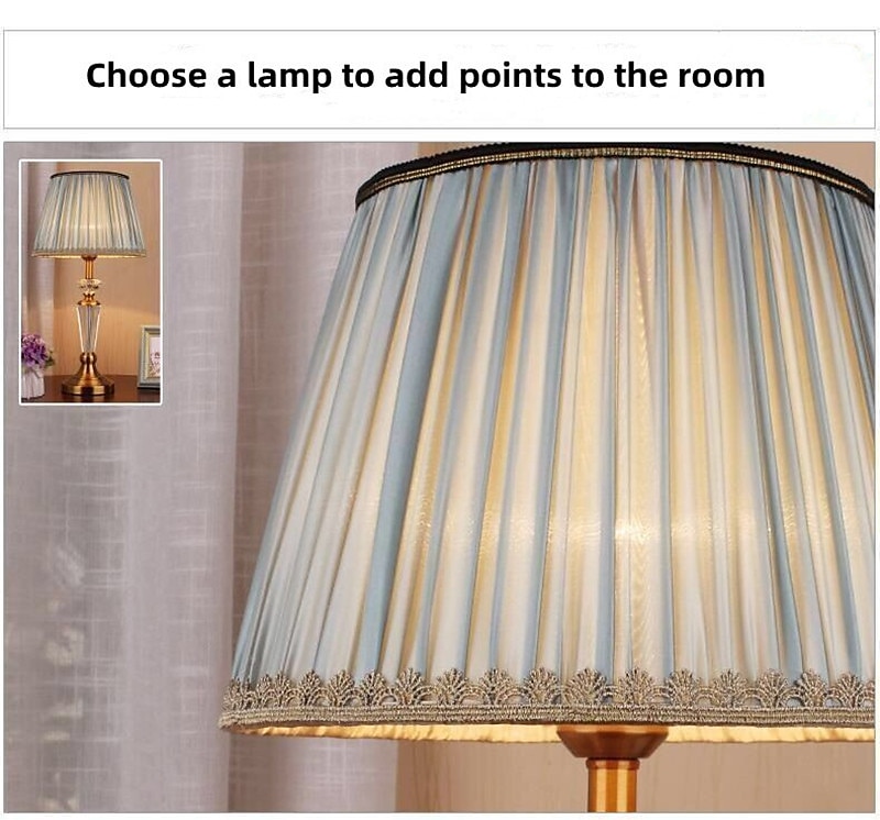 Bedside lamps Multi-shade / Ambient Lamps Crystal / Nordic Style For Living Room / Bedroom Metal Green 2025 - $237.29 –P7