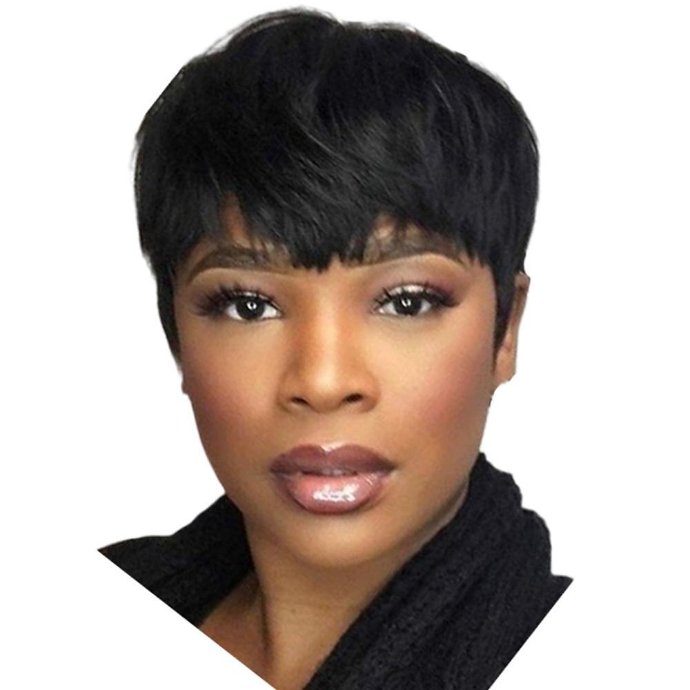 Pixie Cut Perruque Cheveux Humain Vollmaschinell hergestelltes Echthaar, vorgezupfte Perücke, kurzer Bob, günstige Echthaarperücken 2025 - $52.99 –P7