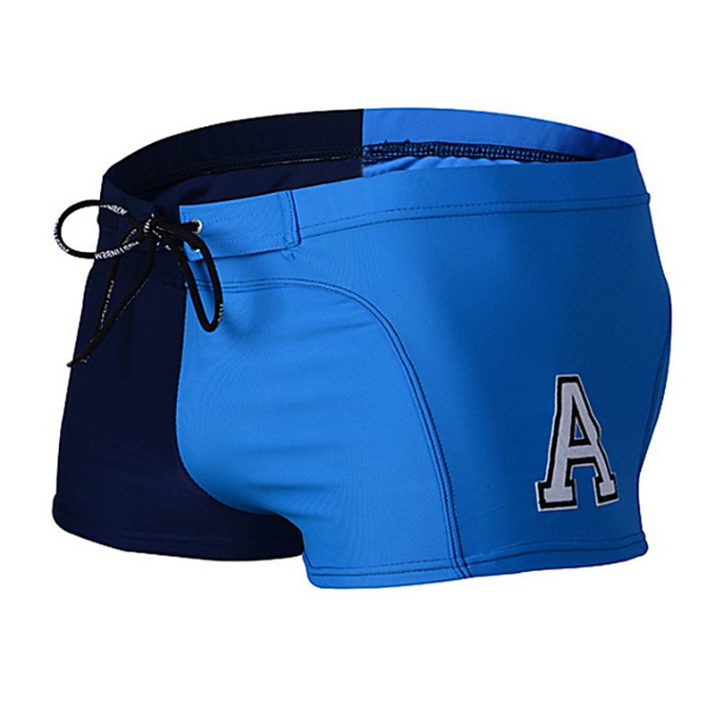 Men's Swimwear Swim Shorts Swim Trunks Print Patchwork Letter Breathable Soft Outdoor Casual Daily Hawaiian Stylish White Royal Blue Micro-elastic 2025 - $11.49 –P5