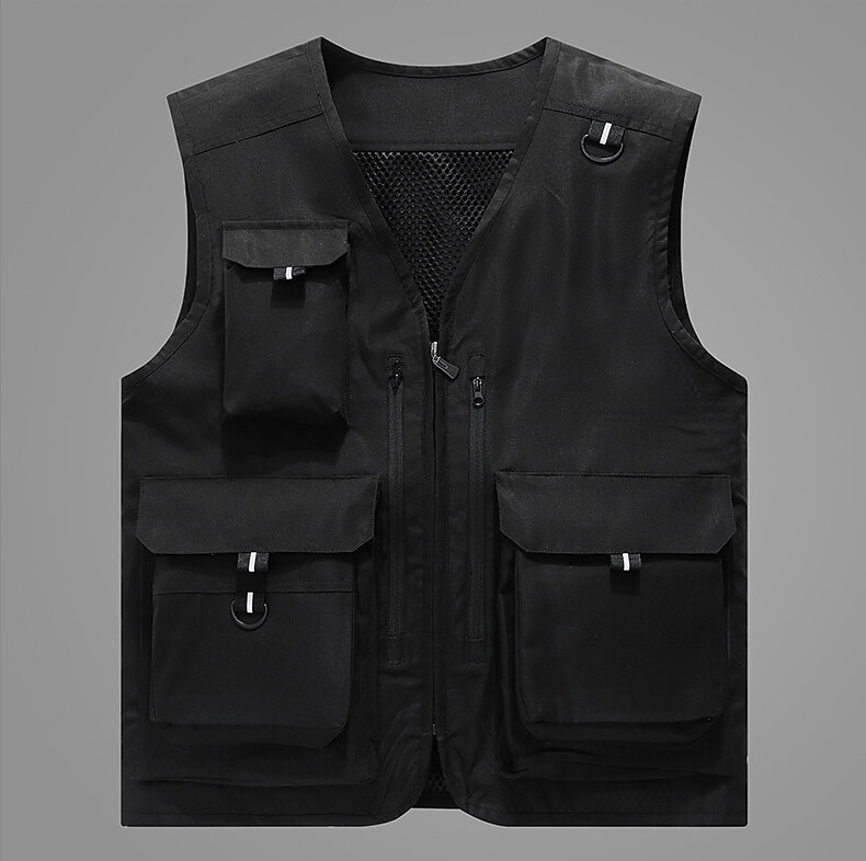 Per uomo Gilet da pesca Gilet / gilet da escursionismo Gilet / Gilet Superiore Esterno Portatile Ultra leggero (UL) Traspirante Leggero Grigio beige Nero Giallo Caccia Pesca Spiaggia del 2025 a $36.99 –P2
