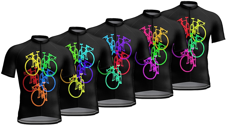 21Grams Men's Cycling Jersey Short Sleeve Bike Top with 3 Rear Pockets Mountain Bike MTB Road Bike Cycling Breathable Moisture Wicking Quick Dry Reflective Strips Yellow Pink Red Graphic Polyester 2025 - $28.99 –P1
