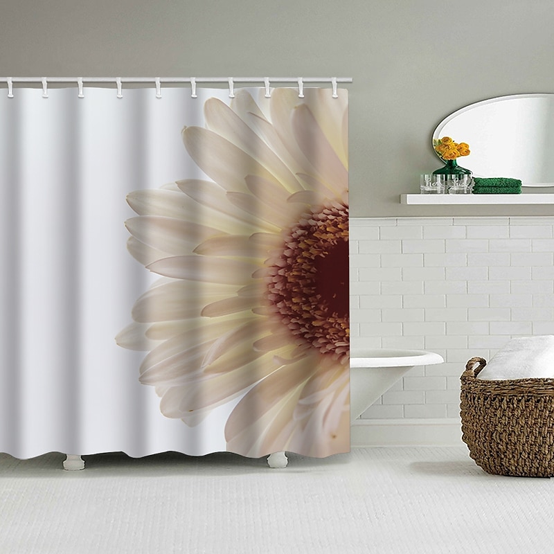 Shower Curtain with Hooks 180cm*180cm(70"*70") Polyester Washable Waterproof Landscape Floral Plant Pattern 2025 - $25.99 –P6