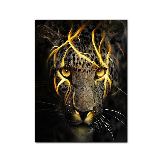 Affiches d'art mural noir et or lion clair sur toile peinture images d'animaux modernes pour salon décoration de la maison sans cadre de 2025 ? $17.49 –P11