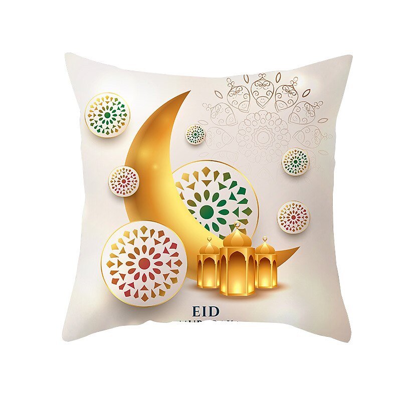 ramadan kareem kuddfodral eid mubarak 1 st mjukt dekorativt fyrkantigt kuddfodral örngott för sovrum vardagsrum soffa soffstol maskintvättbar 2025 - $10.99 –P9