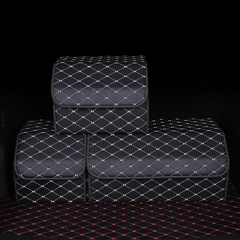 Car Trunk Organizer Box Large Capacity Auto Multiuse Tools Storage Bag Stowing Tidying Leather Folding For Emergency Storage Box 2025 - $24.99 –P14
