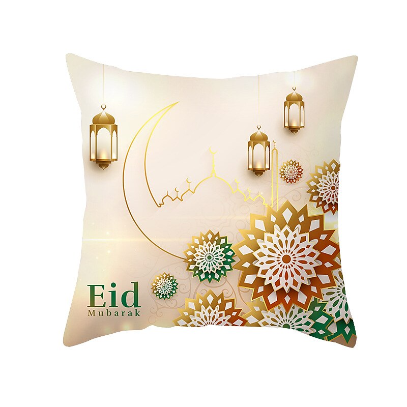 ramadan kareem kuddfodral eid mubarak 1 st mjukt dekorativt fyrkantigt kuddfodral örngott för sovrum vardagsrum soffa soffstol maskintvättbar 2025 - $10.99 –P11