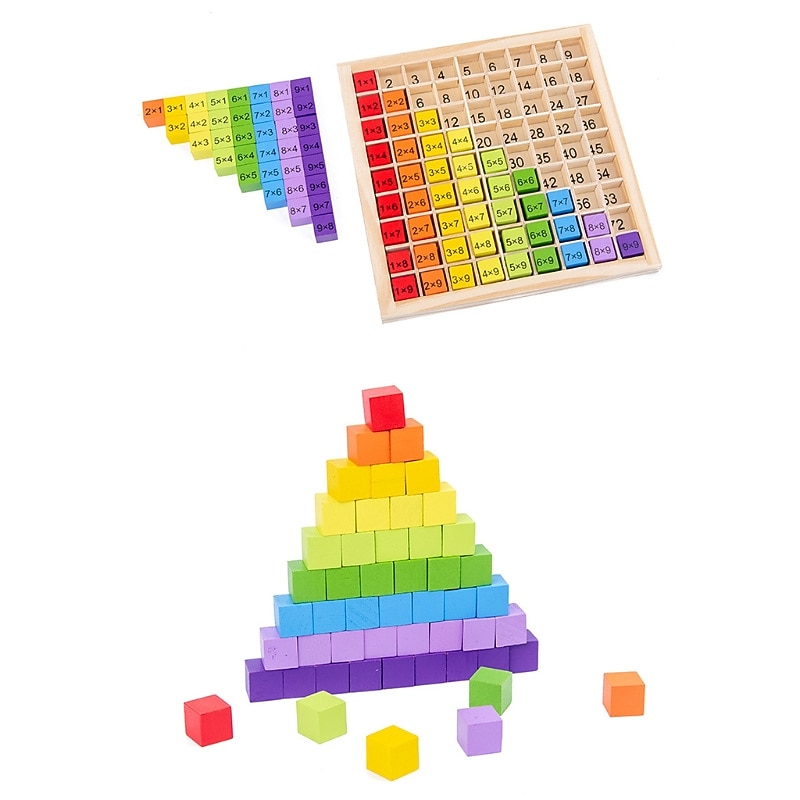 Montessori oktató fa matematikai játékok 99 szorzótábla matematikai aritmetikai taneszközök 2026 - $8.49 –P5