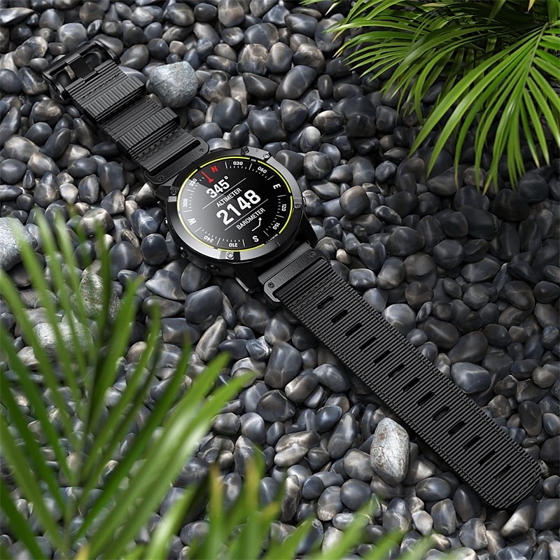 Klokkerem til Garmin Fenix 7 7X 6 6X Forerunner 955 945 935 Instinct 2X Solar Epix Approach S62 S60 Marq Descent G1 Quatix 7 Nylon Erstatning Stropp Quick Fit 22 26mm Militær beskyttelse Armbånd 2025 - $43.99 –P3