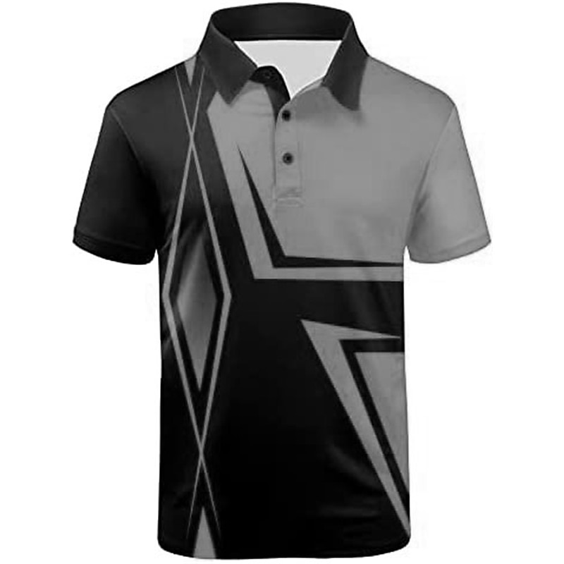 Men's Polo Shirt Golf Shirt Striped Graphic Prints Poker Turndown White  Outdoor Street Short Sleeves Button-Down Print Clothing Apparel Sports  Fashion Streetwea… in 2023