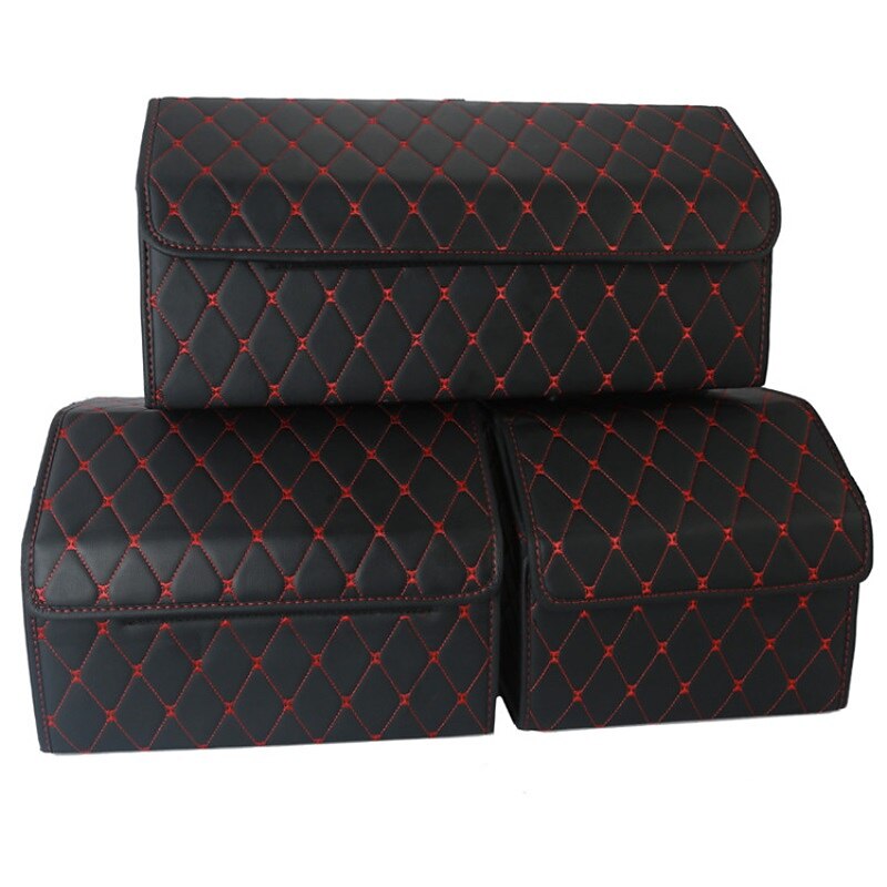 Car Trunk Organizer Box Large Capacity Auto Multiuse Tools Storage Bag Stowing Tidying Leather Folding For Emergency Storage Box 2025 - $24.99 –P1