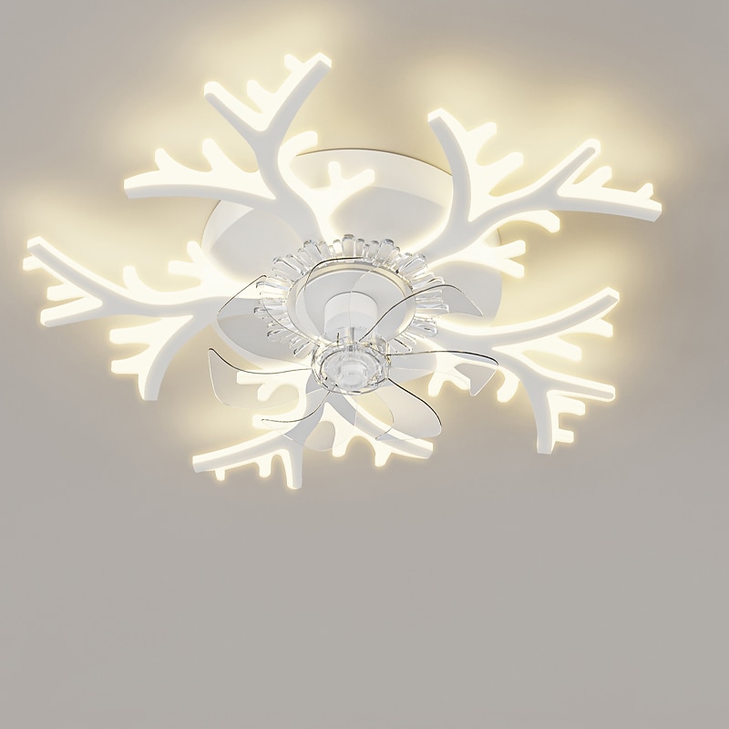 Ventilatori A Soffitto A Led Dimmerabili Con Telecomando A Forma Di Fiore Design Da Incasso A Soffitto Con Paralume In Acrilico Lampadario Camera Da Letto Soggiorno del 2025 a $424.69 –P10