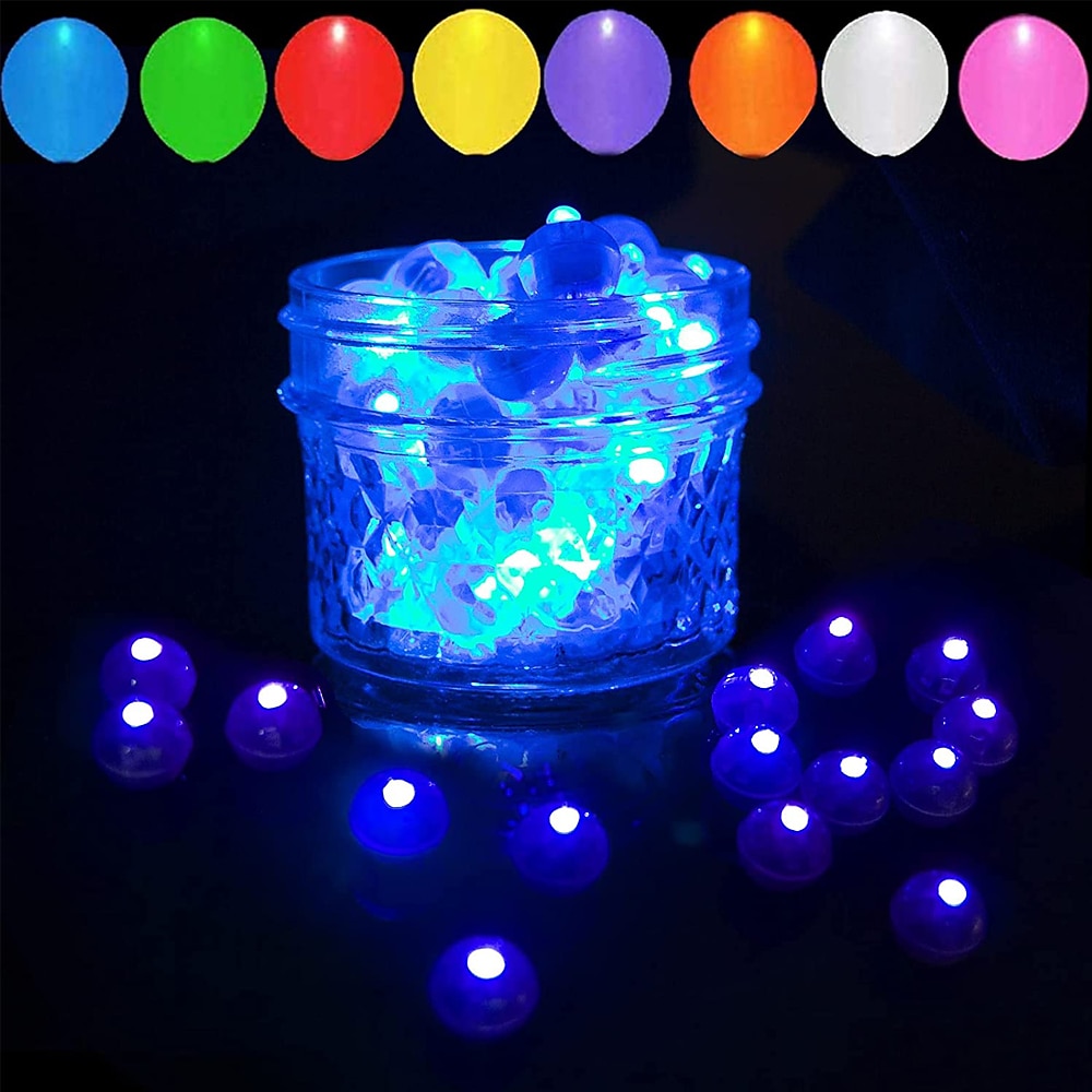 50 stk led ballonglys lite led lys rundt led ball lys egnet for ballongbursdagsfestaktiviteter morsomme innendørs og utendørs bryllupsdekorasjoner 2025 - $22.99 –P3
