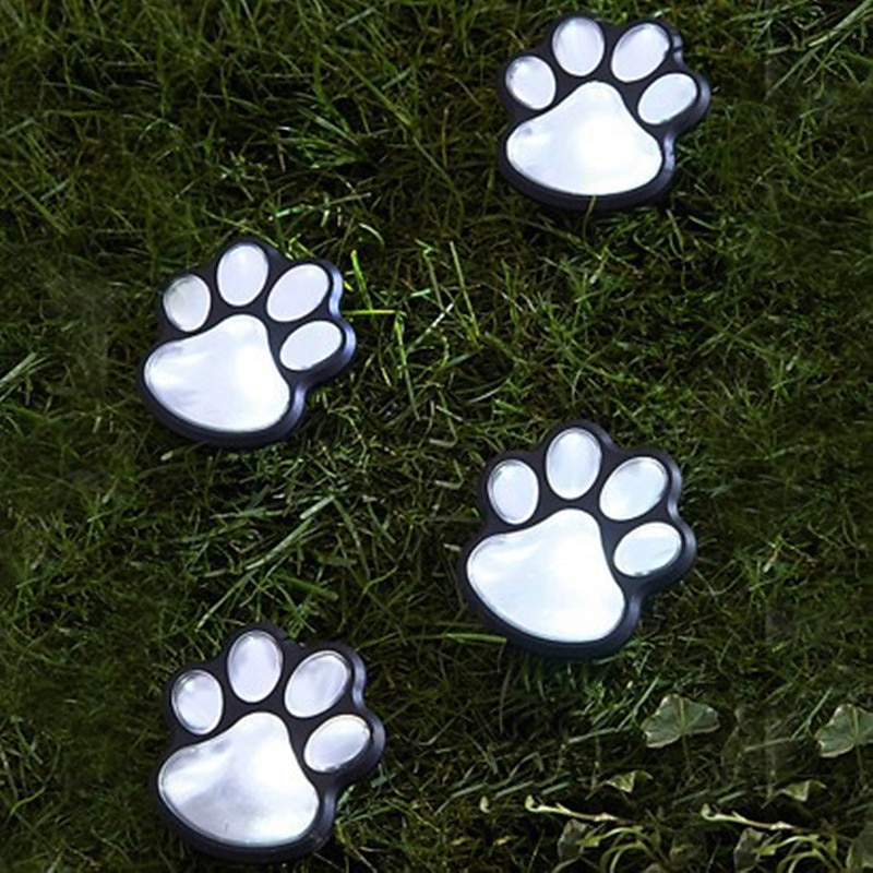 Paw Print Solar Outdoor Lights Solar Lights Outdoor Waterproof Dog Paw Lights(Set of 4) Cat Puppy Animal Garden Lights Path Paw Lamp Walkway Lighting for PatioYardAny Pet Lover 2025 - $27.99 –P15