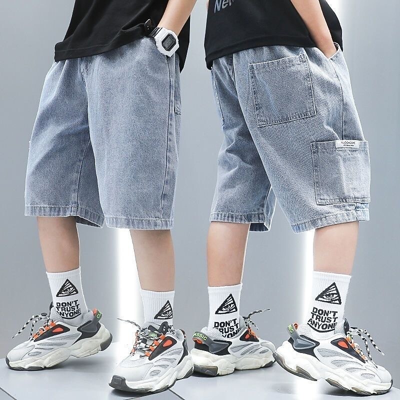Barn Pojkar Shorts Ensfärgat Andningsfunktion Shorts Utomhus Förtjusande Dagligen Himmelsblå 2025 - $17.49 –P4