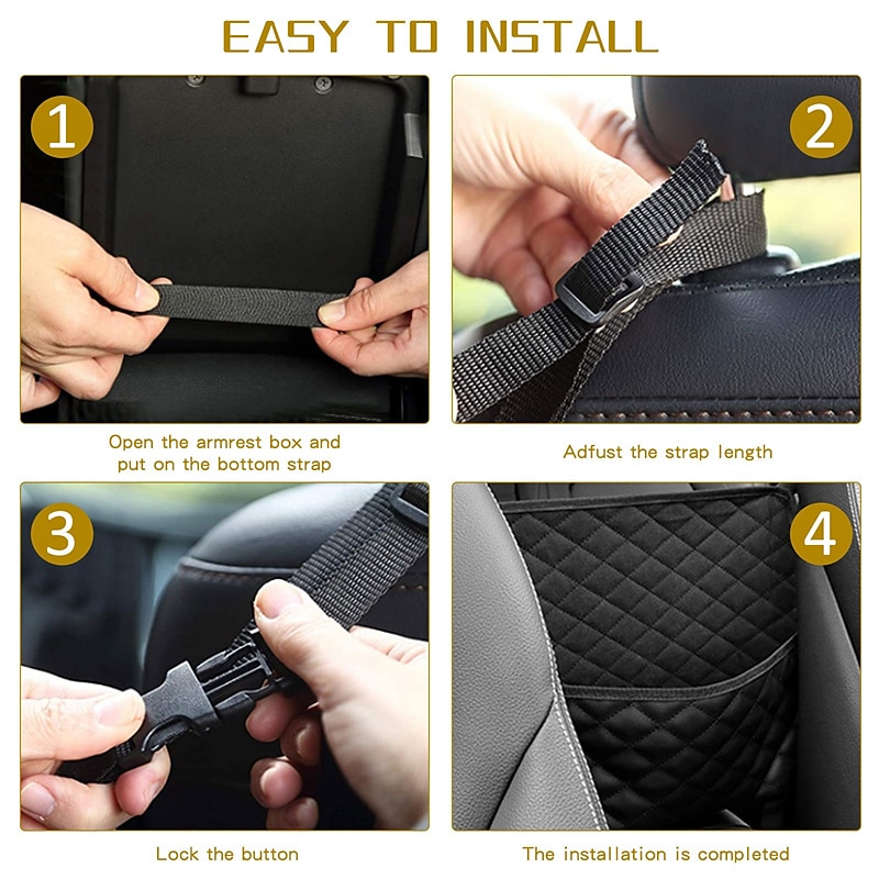 Car Handbag Holder Between Seats Large Capacity Purse Handbag Holder For Cars Between Seats Auto Storage Accessories For Women Interior Automotive Organizer Net Pocket With An Extra Rear Pocket 2025 - $17.99 –P5