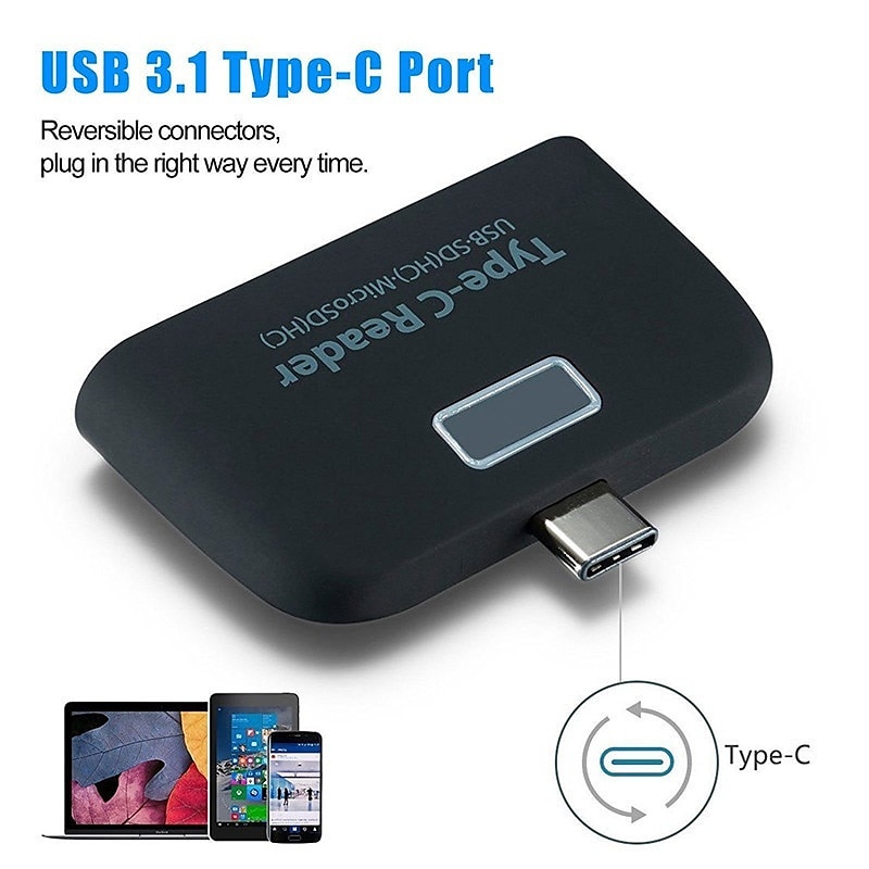 Card Reader Multifunctional Smart 4 In 1 Laptop PC Durable Phone TF Micro SD With Micro USB Charge Port USB 3.1 Universal Type C Adapter OTG Card Reader 2025 - $11.99 –P4