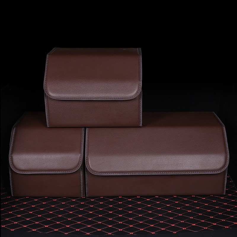 Car Trunk Organizer Box Large Capacity Auto Multiuse Tools Storage Bag Stowing Tidying Leather Folding For Emergency Storage Box 2025 - $24.99 –P13