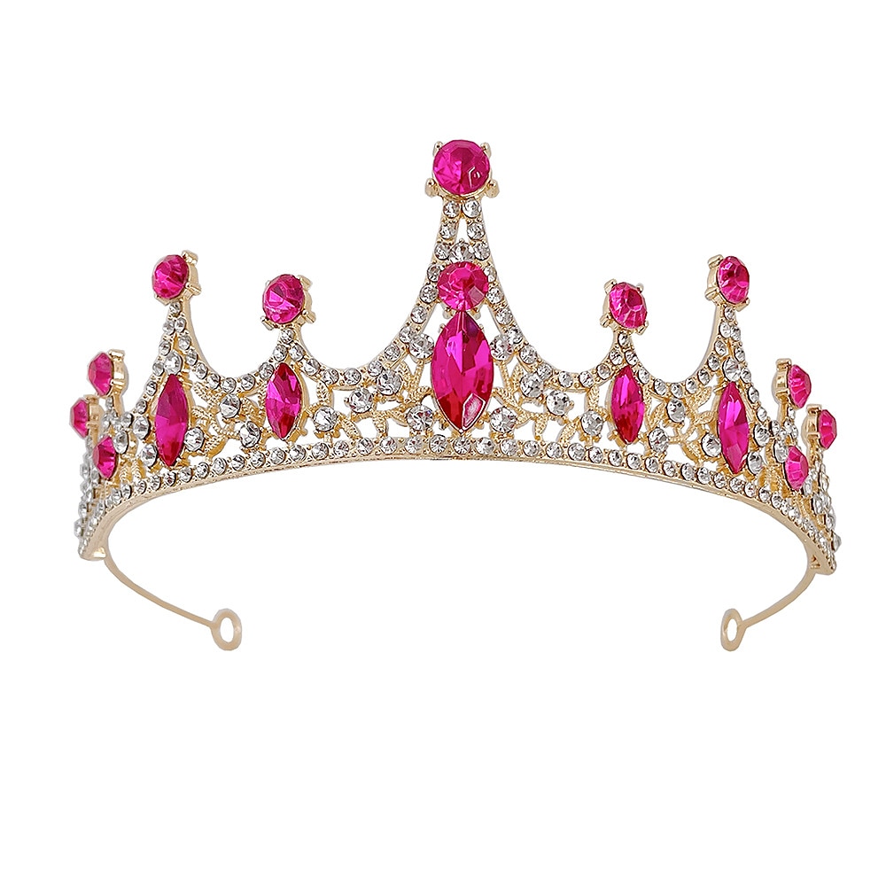 Children's Crown Headwear Flower Children's Crystal Handmade Hair Ornament Girl Crown Princess Birthday Band Stage Performance Photography 2025 - $14.99 –P9