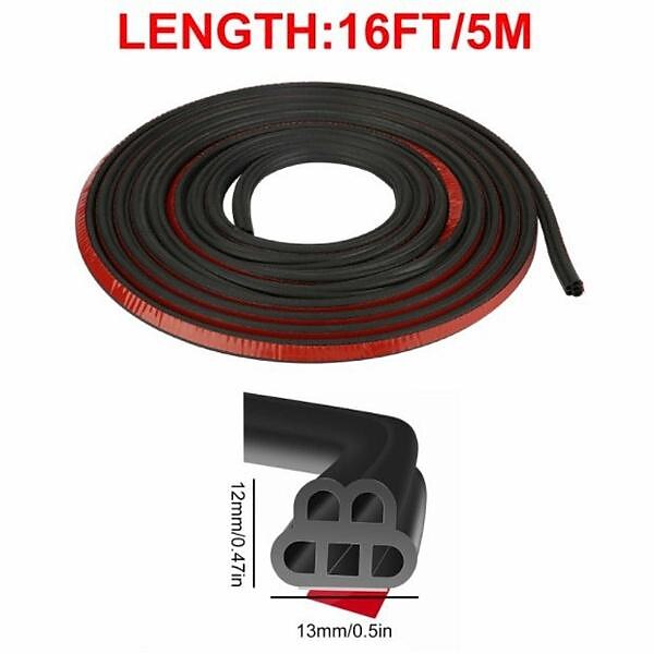 Starfire 5M L-shaped car door trunk sealing strip rubber sealing strip edge universal 5 meters high-quality car quiet solution rubber sealing strip shape sound insulation bumper strip 2025 - $12.99 –P9