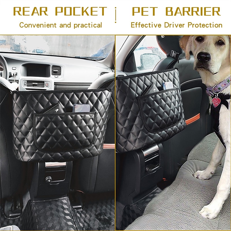Car Handbag Holder Between Seats Large Capacity Purse Handbag Holder For Cars Between Seats Auto Storage Accessories For Women Interior Automotive Organizer Net Pocket With An Extra Rear Pocket 2025 - $17.99 –P7