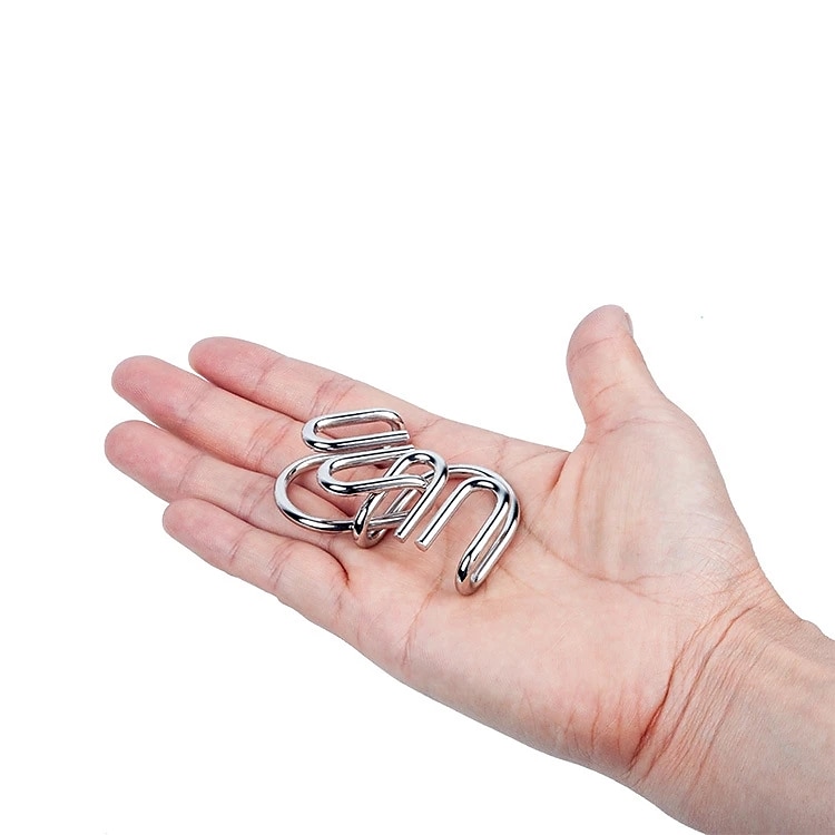 8 st/set iq metall pussel hjärnteaser intelligens lösning ring montessori pussel för barn vuxna anti-stress fidget leksak 2025 - $17.99 –P7
