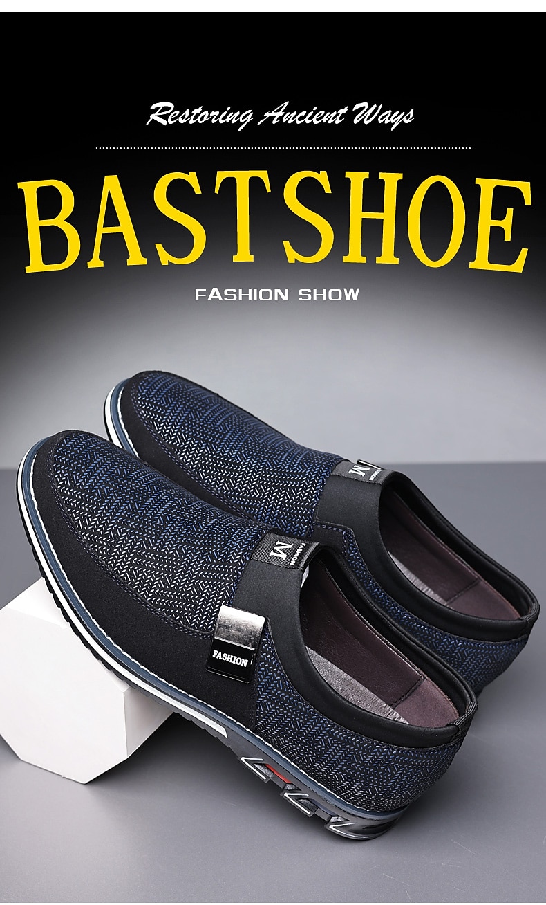 mocasini casual pentru bărbați – pantofi respirabili cu model negru și gri, cu cataramă metalică, confortabili și ușori pentru purtarea de zi cu zi 2025 - $46.99 –P4