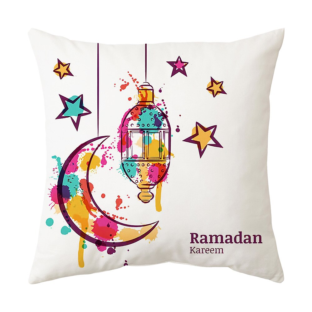 Ramadan Kareem Throw Pillow Cover Eid Mubarak 1PC Soft Decorative Square Cushion Case Pillowcase for Bedroom Livingroom Sofa Couch Chair Machine Washable 2025 - $10.99 –P13