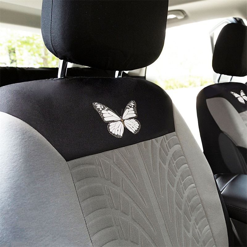 5 Seats Car Seat Cover Full Set Fully Surrounded Car Seat Cover  Car Interior Washable Breathable Comfortable Butterfly Pattern Embroidery Car Seat Cover 2025 - $61.99 –P2