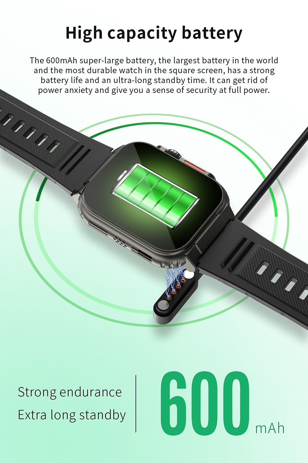 2025年 iMosi A70 スマートウォッチ 1.96 インチ スマート·ウォッチ ブルートゥース 歩数計 着信通知 アクティビティトラッカー と互換性があります Android iOS 女性 男性 ハンドフリーコール 防水 メディアコントロール IP68 42mmウォッチケース  コレクション – $59.99 –P5