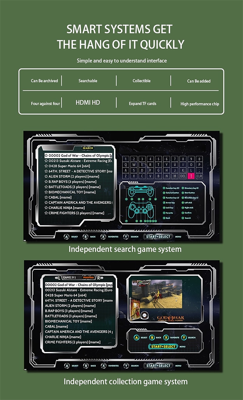 AMPOWN G11 Pro 4K HD 3D GameBox Video game console 64G 128G 256G game sopa 2.4G tablet GamePad support PSP GBC GBA N64 40000 games,Birthday Party Valentine's Day Gifts for Friends and 2026 - $98.99 –P8