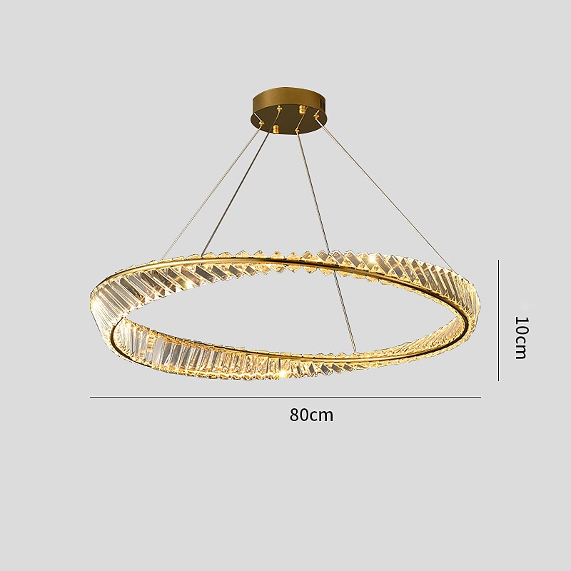 80 cm Circle / Round Design Pendant Light Crystal Sputnik Electroplated Modern 220-240V 2025 - $619.09 –P3