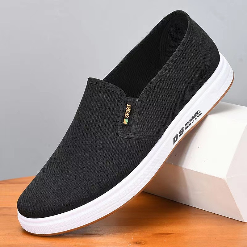 Men's Navy Blue Canvas Slip-On Shoes – Lightweight Casual Loafers with White Sole for Walking, Travel, and Daily Wear 2025 - $26.99 –P2