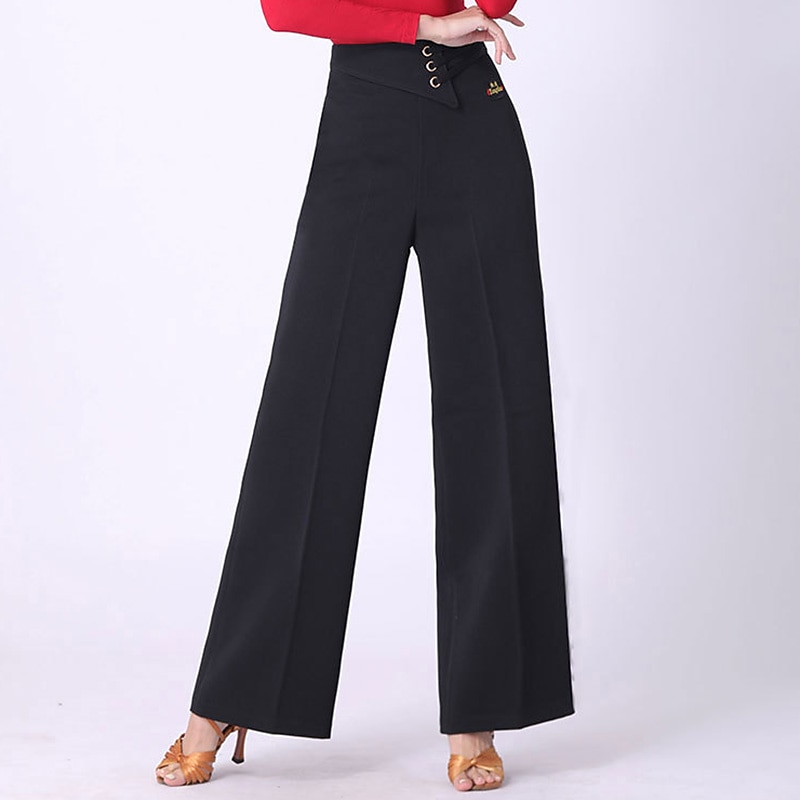 Balli latino-americani Balli da sala Pantaloni Colore Puro A fantasia Per donna Prestazioni Addestramento Alto Elastene del 2026 a $47.99 –P4