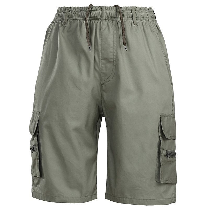 Herre Cargoshorts Shorts Bermudashorts Klapplomme عادي Komfort Pustende utendørs Daglig Ut på byen Mote Gatemote Svart Grønn 2025 - $18.99 –P12