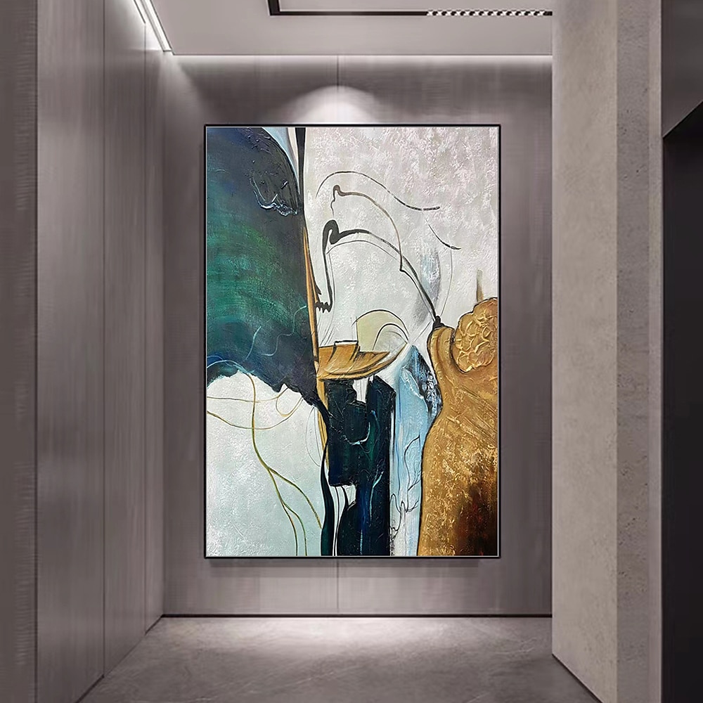 Mintura main guitare peintures à l'huile sur toile mur art décoration moderne abstrait image pour la décoration intérieure roulé sans cadre non étiré peinture de 2025 ? $61.99 –P3