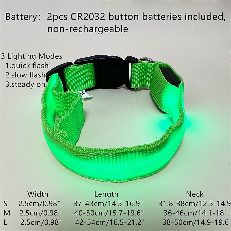 Glowing Dog Collar Adjustable Flashing Luminous Collar Night Anti-Lost Dog Light HarnessFor Small Dog Pet Products 2025 - $8.49 –P4
