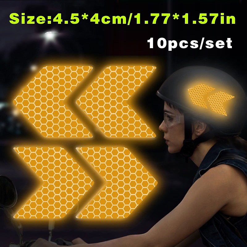 10pcs/set Car Auto Assorted Colors Sticker Self Adhesive Reflective Arrow Sign Tape 2025 - $11.99 –P8