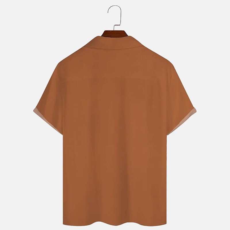 Herren Farbblock Geometrische Muster Hemd Sommerhemd Lässiges Hemd Kurzarm Modisch 1950s Brautkleider schlicht Urlaub Täglich Ausgehen Sommer Lagerkragen Bedruckt Schwarz Blau Orange Grün 2025 - $24.99 –P5