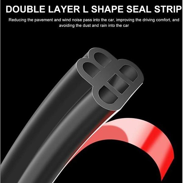 Starfire 5M L-shaped car door trunk sealing strip rubber sealing strip edge universal 5 meters high-quality car quiet solution rubber sealing strip shape sound insulation bumper strip 2025 - $12.99 –P8