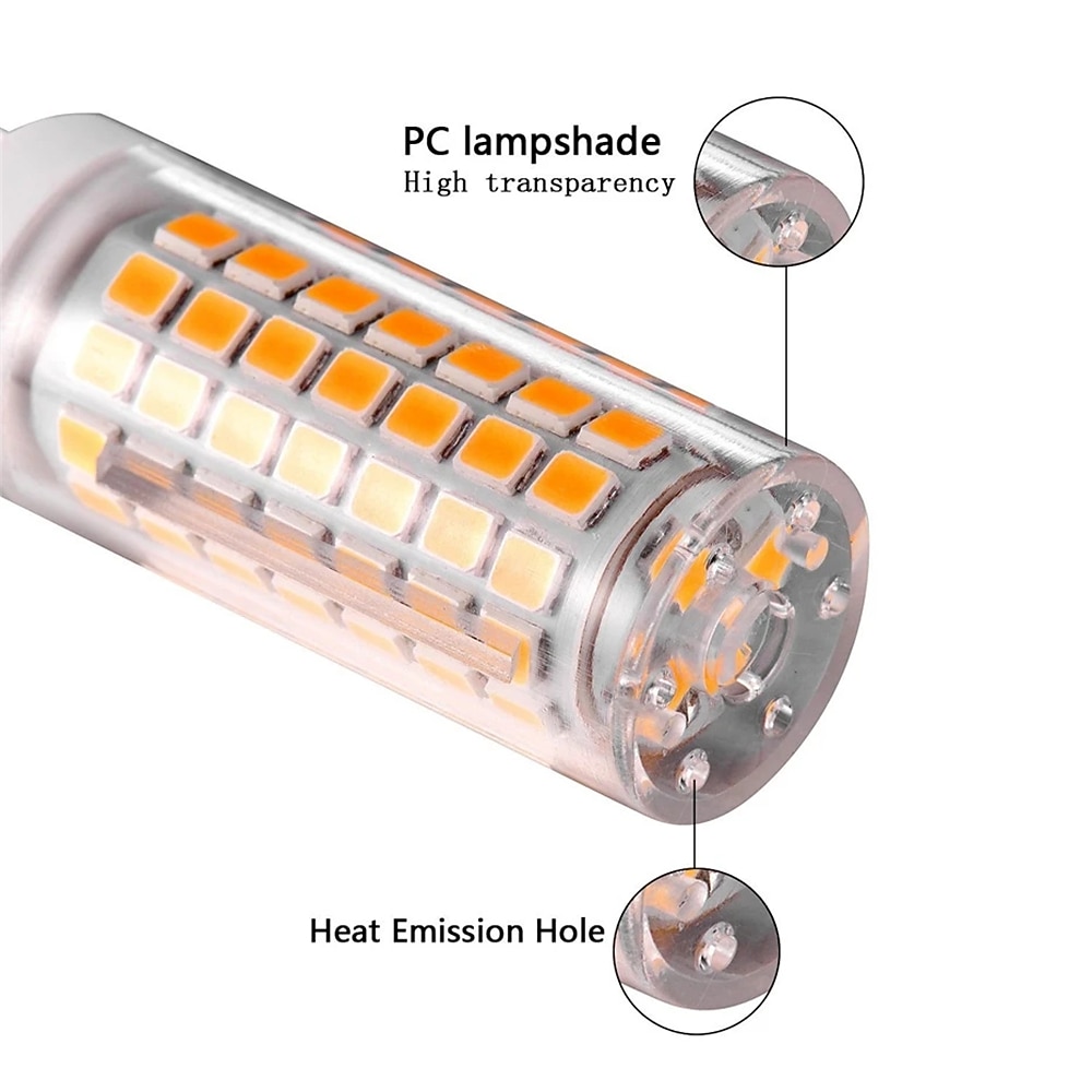 6 stks led lamp g9 88led lamp ac 220 v gloeilamp smd2835 led spotlight kroonluchter verlichting halogeenlamp e14 2025 - $31.99 –P2